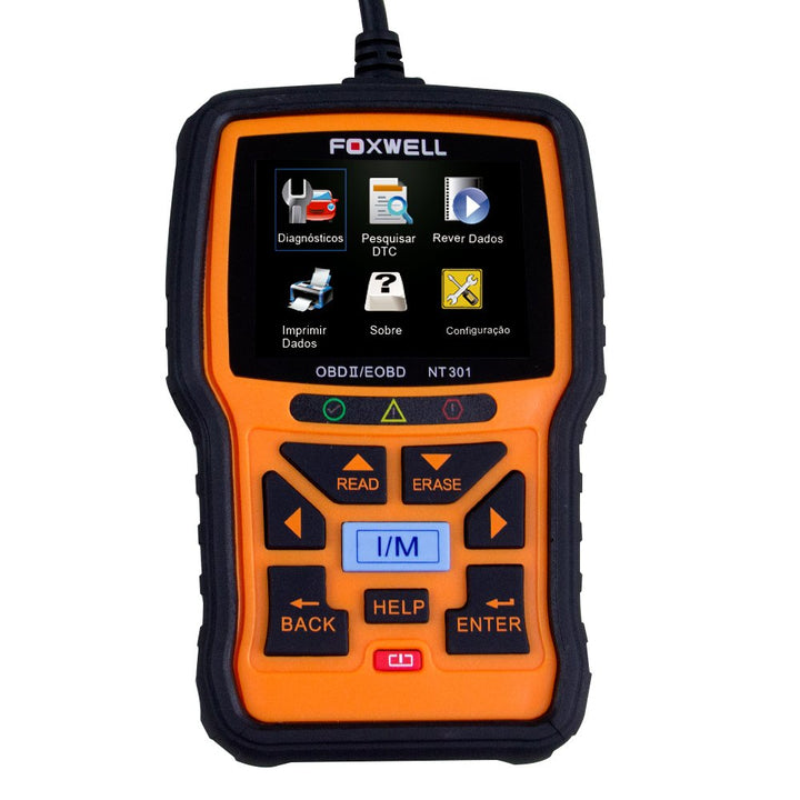 FOXWELL NT301 Scanner OBD2 - Diagnóstico com Gráficos